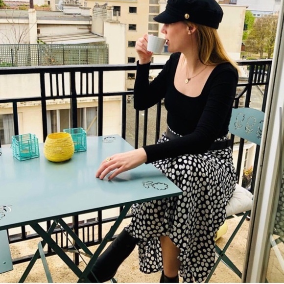 NWOT Zara Polka Dot Long Silk Maxi Skirt - Picture 4 of 16